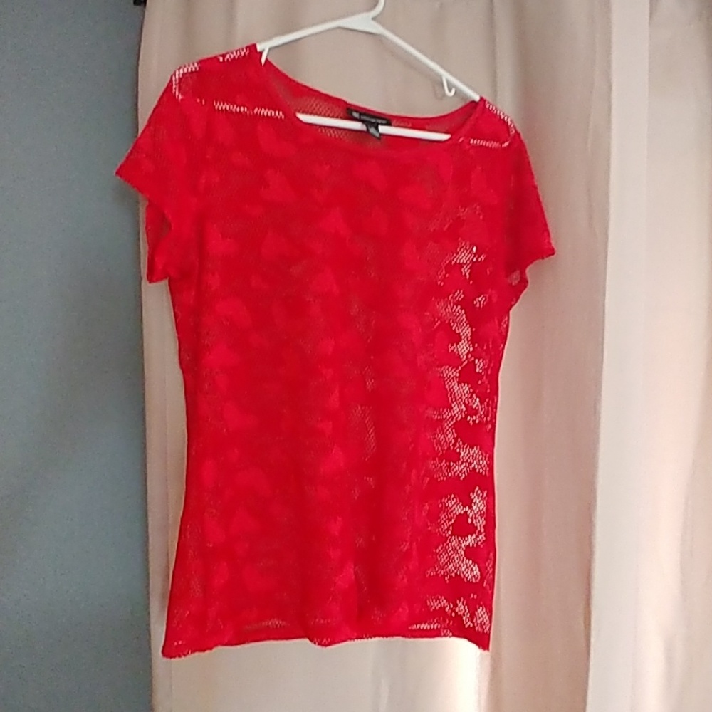 Heart mesh tee